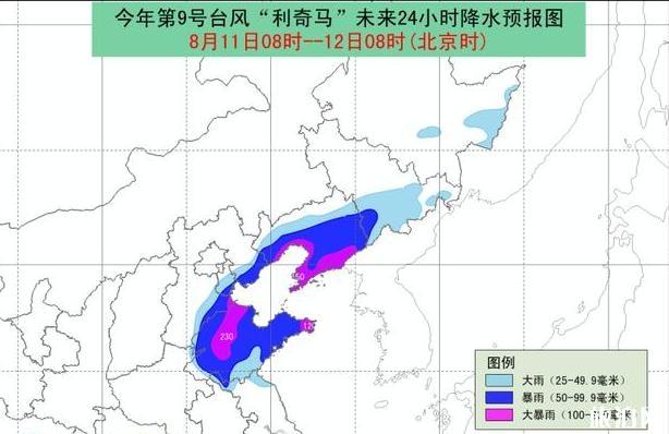 2019台风利奇马青岛路径 2019台风利奇马青岛积水路段整理