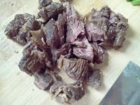 芥兰菜炒卤牛肉的做法步骤3