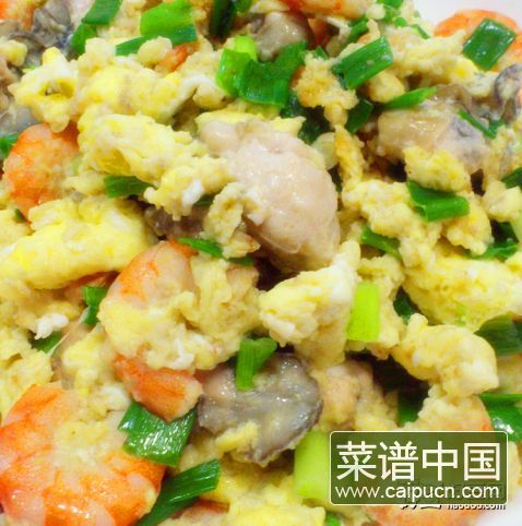 香气四溢的海鲜炒蛋