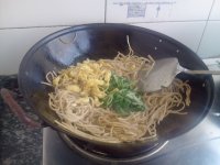 青菜鸡蛋炒面的做法步骤9
