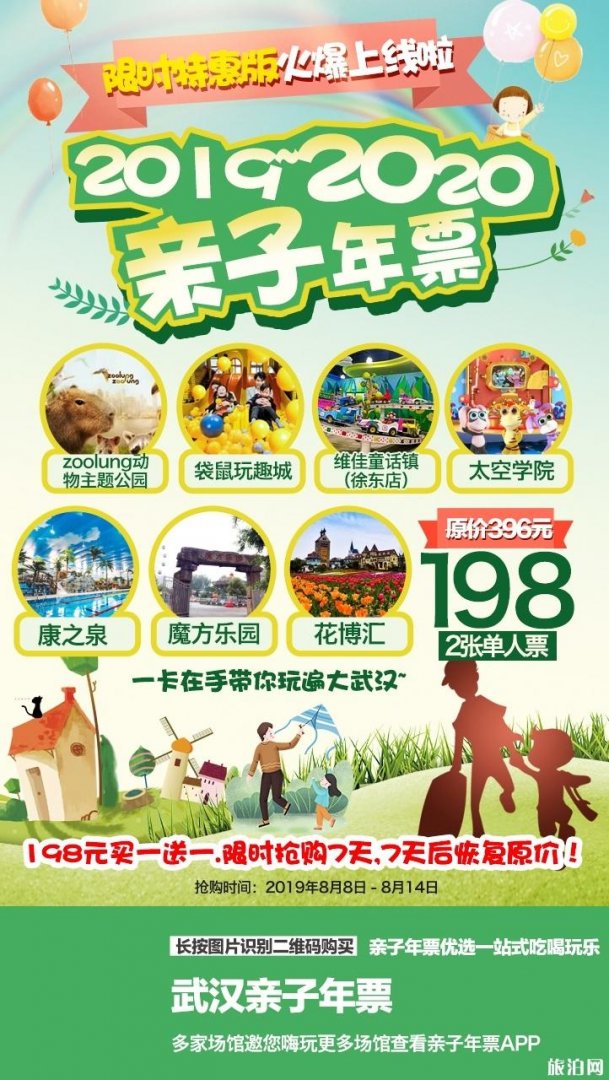 2019武汉亲子年票哪里买+价格+景点名单 2019武汉亲子年票哪里买+价格+景点名单