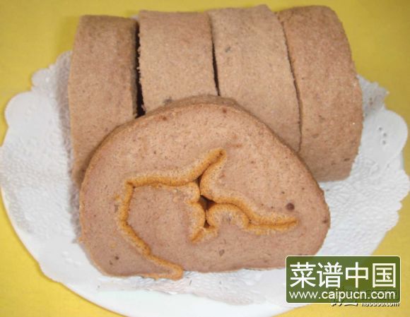 巧克力绵花蛋糕卷