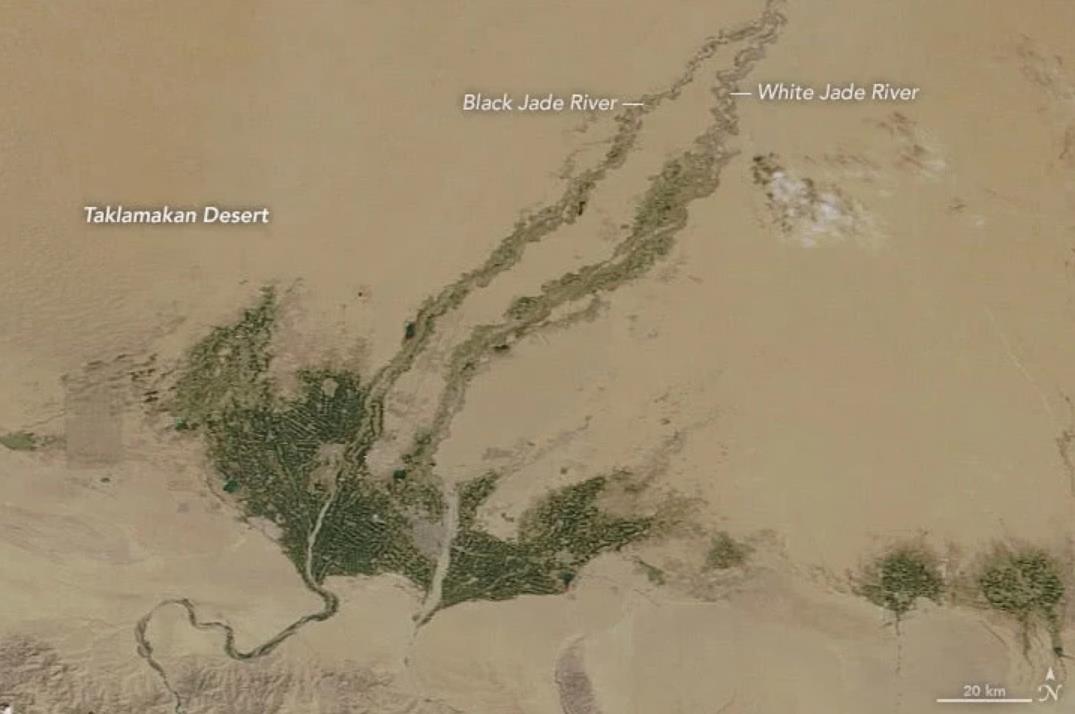 塔克拉玛干沙漠变绿是怎么回事?人工植树牧民受益