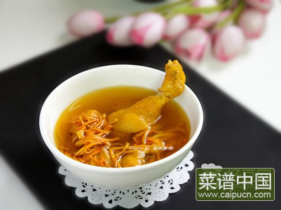 虫草花参鸡汤