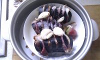 熏肉蒸茄子的做法步骤7