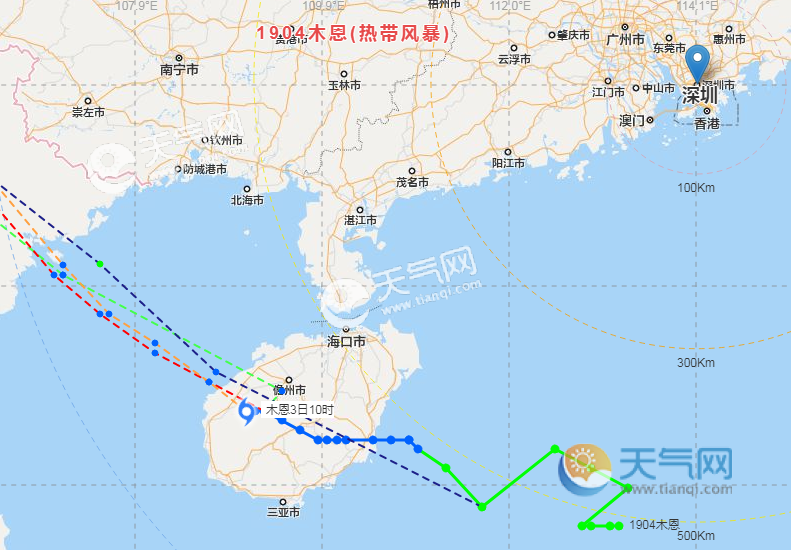 中央气象台发布4号台风登陆消息 木恩凌晨登陆海南万宁