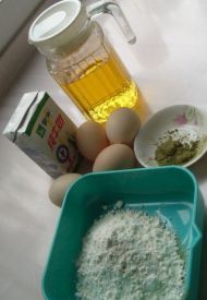 燕麦绿茶蛋卷的做法步骤1