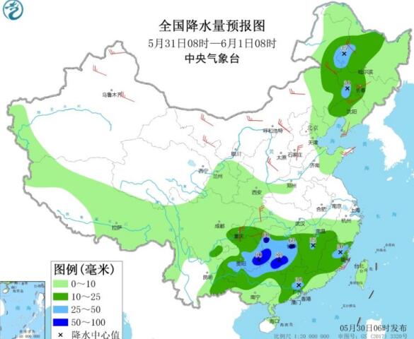 周末南方一带仍有强降雨 华北东度降温4-10℃伴有风雹