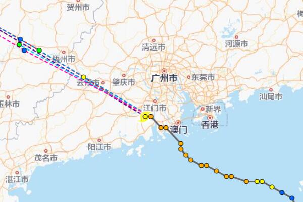 第7号台风最新路径图 12级台风“海高斯”登陆珠海