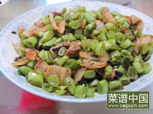 豆角榄菜炒肉