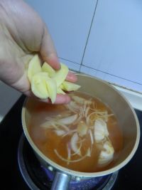 韩国泡菜酱汤拉面的做法步骤5