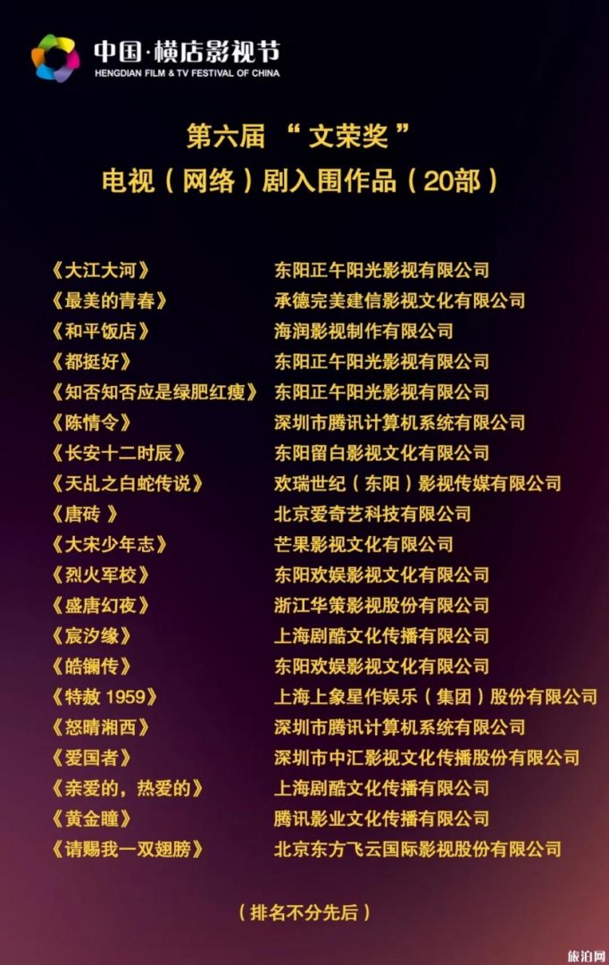 2019横店影视节举办时间+日程安排+入围作品