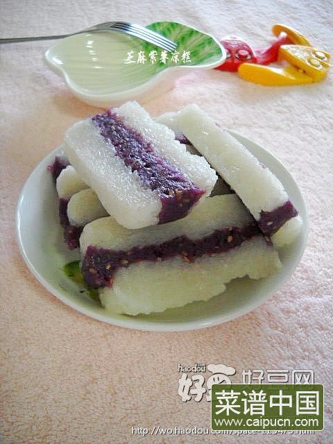 芝麻紫薯凉糕