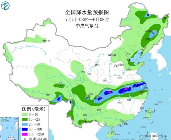 中央气象台再度发布暴雨蓝色预警 西南至长江中下游有大暴雨