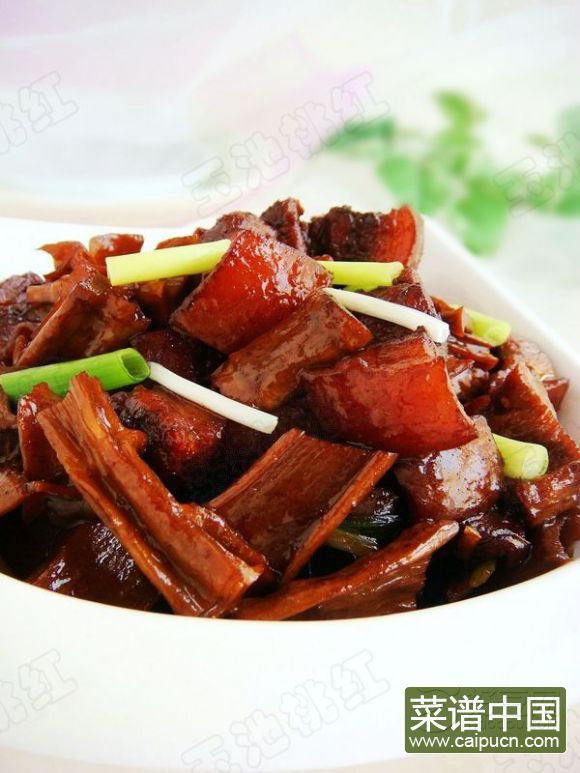 啤酒焖笋干五花肉