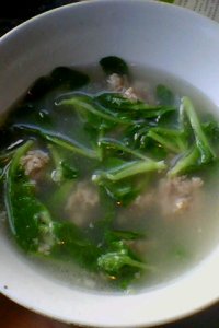 肉圆青菜汤的做法步骤7