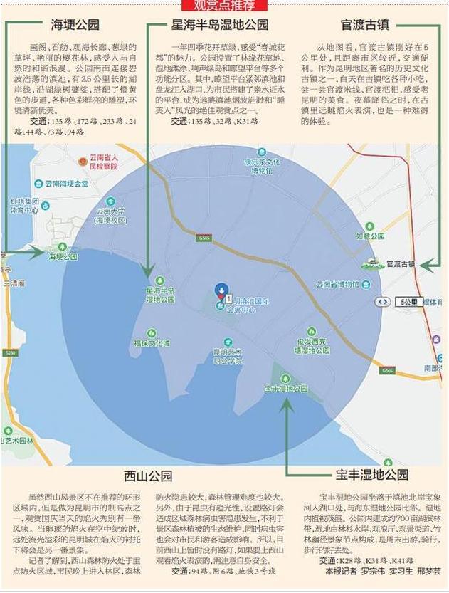 2019昆明国庆焰火表演最佳观赏地点推荐+交通攻略