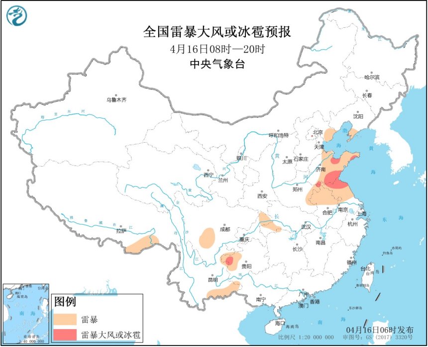 4月16日强对流天气预报