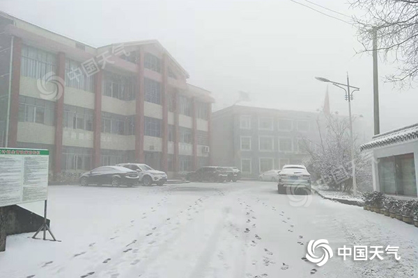 常德石门现今冬湖南首场纯雪 今天全省迎降温降水过程