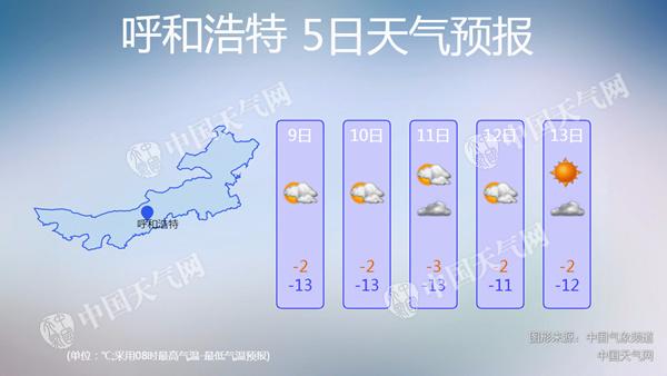 寒潮影响内蒙古根河最低温将达-40℃ 呼市初雪难觅