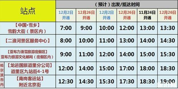 2019-2020哈尔滨到雪乡直通车时间表+订票方式