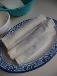 荠菜豆腐春卷的做法步骤14