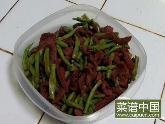 肉柳炒豇豆