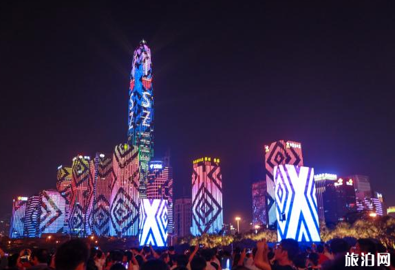 2019国庆深圳市民中心灯光秀时间