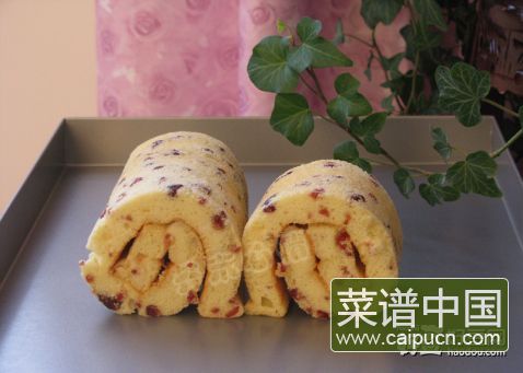 酸奶蔓越莓蛋糕卷