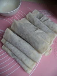 韭菜素春卷的做法步骤12