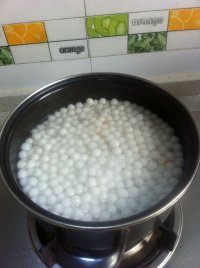 酒酿桂花丸子的做法步骤7
