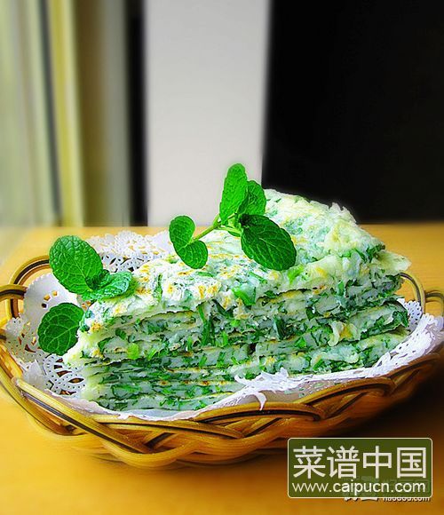 清新的荠菜煎饼