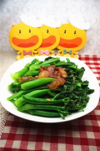 芥兰腊味的做法步骤8