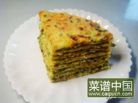 营养早餐-槐花鸡蛋煎饼