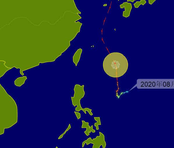 9号台风美莎克加强后持续北上  受其影响福建近海将现15级大风