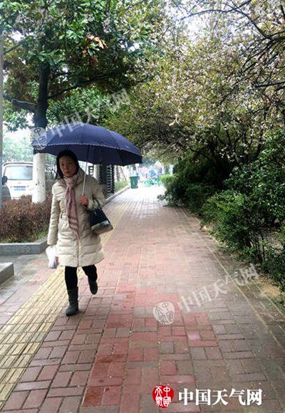 安徽阜阳亳州等多地今有雨夹雪 阵风7级气温低