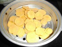 芝士榴莲焗红薯的做法步骤2
