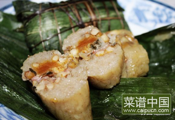 咸蛋猪肉绿豆粽