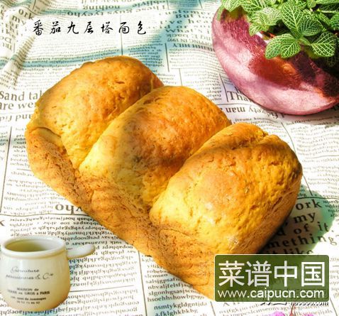 番茄九层塔面包