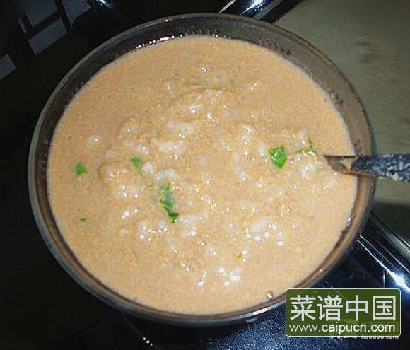 鸡肝葱花粥