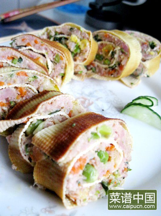 豌豆玉米熏干豆腐卷