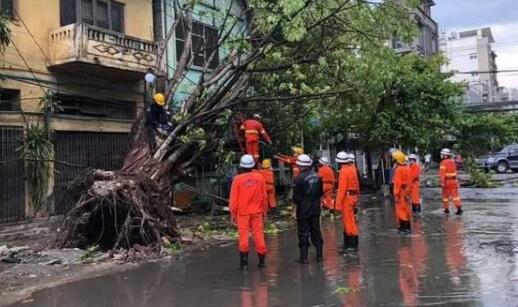 缅甸多地遭遇强风暴雨冰雹袭击 多处树木倒塌场面一度狼藉