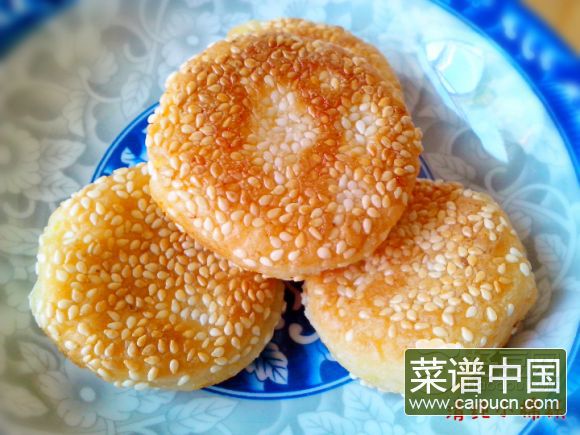 玉米粥芝麻煎饼
