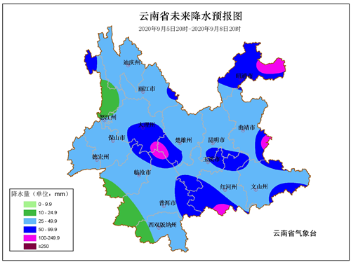 9月5日夜间到8日我省自北向南将出现一次强降水过程