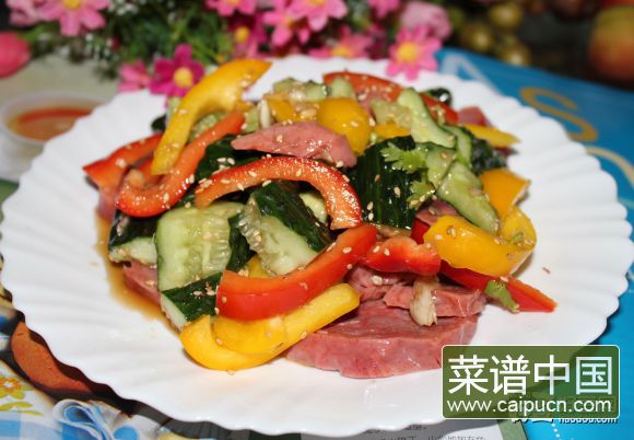 青瓜拌五香驴肉