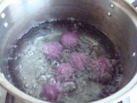紫薯豆浆黑芝麻馅汤圆的做法步骤12