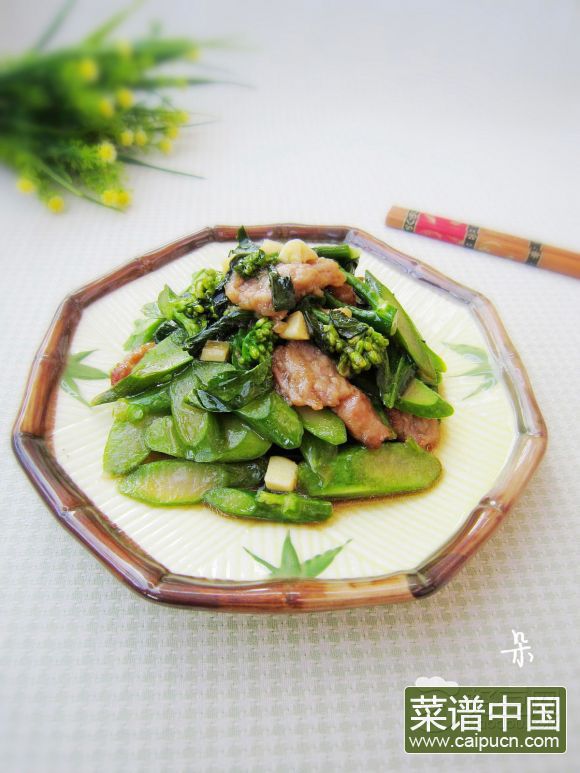 芥兰炒肉片