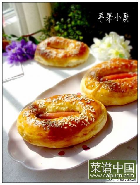 芝麻肠仔早餐面包