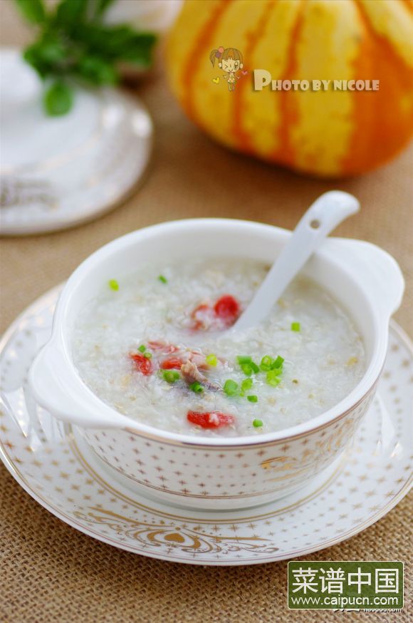 枸杞鸡肾双麦粥