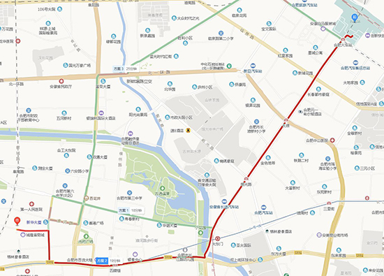 合肥火车站到城隍庙有哪些路线